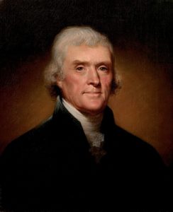 Official Presidential portrait of Thomas Jefferson by Rembrandt Peale 1800cropped